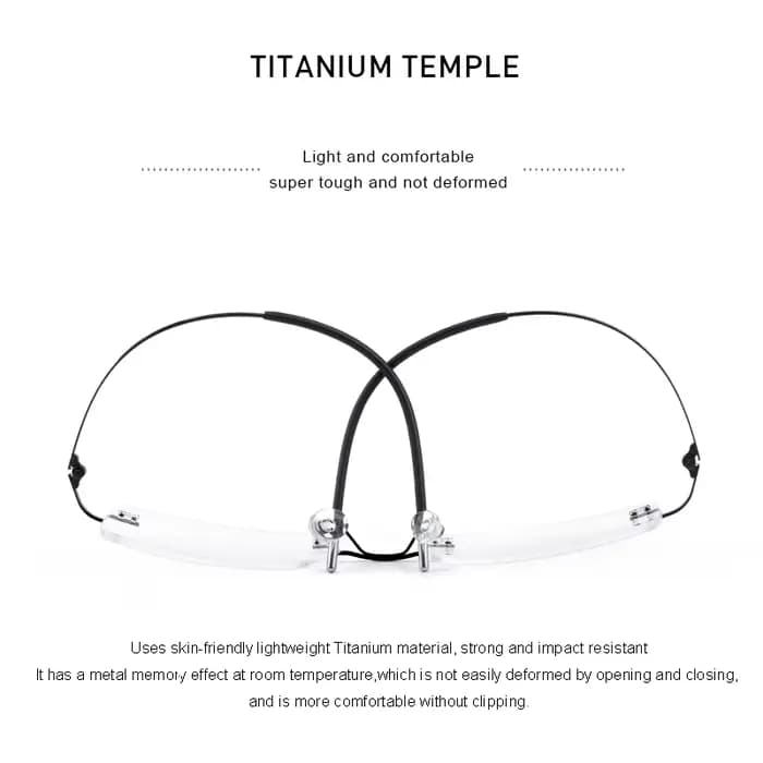 MERRYS DESIGN hommes alliage de titane sans monture lunettes cadre mâle carré ultraléger homme sans 
