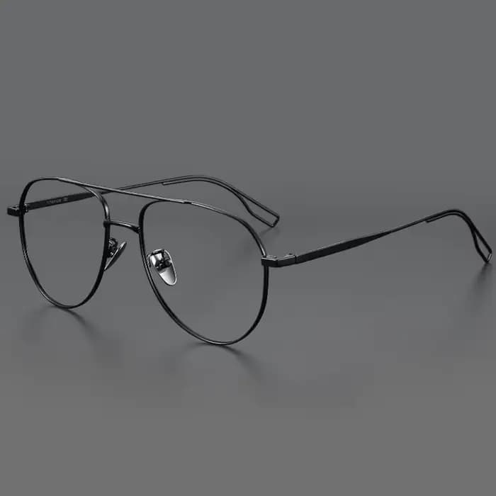 HDCRAFTER alliage de titane lunettes optiques cadre Double pont Prescription hommes montures de lune