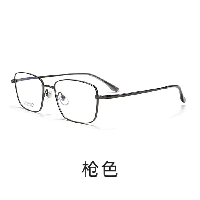 Lunettes de vue rectangulaires en titane pour hommes, anti-dérapantes, pour myopie et hypermétropie,
