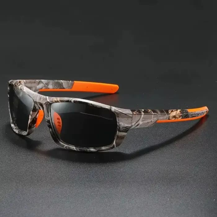 Nouvelles lunettes de soleil pour hommes Sport polarisé cadre carré Camouflage lunettes de soleil co