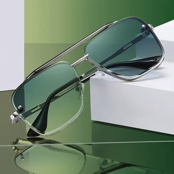 Nouvelles lunettes De Soleil dégradées pour hommes mode métal grand cadre lunettes De Soleil marque 