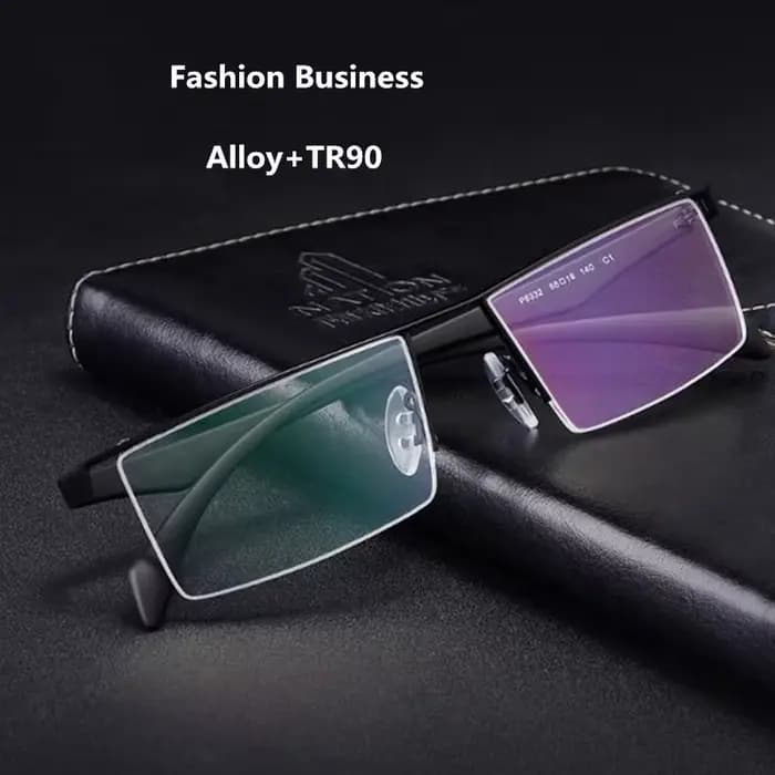 P8332 lunettes d'affaires montures hommes lunettes optiques lunettes de Prescription cadre grand vis