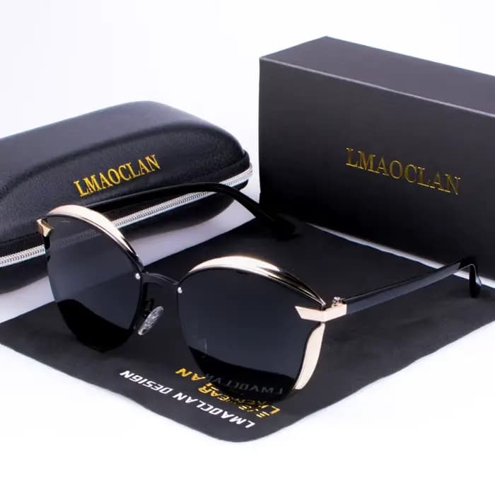 LMAOCLAN-Lunettes de soleil polarisées œil de chat pour femme, vintage, marque de styliste, de luxe,