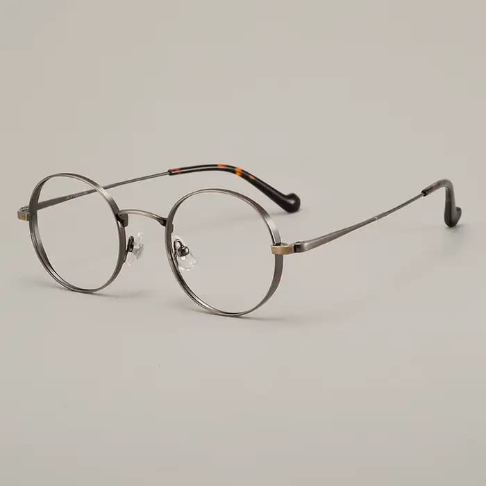 Lunettes de créateurs de marques de niche, monture ronde en titane pur, petites lunettes vintage pou