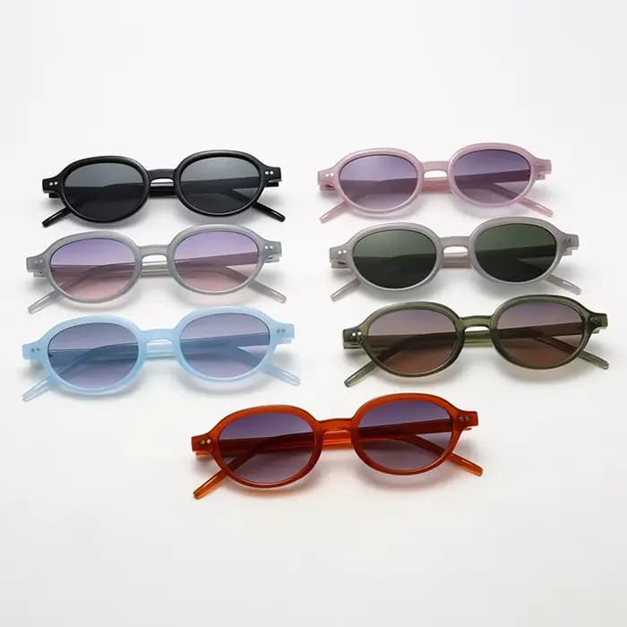 DDDLONG rétro mode ovale Punk Y2k lunettes de soleil femmes hommes lunettes de soleil Vintage UV400 