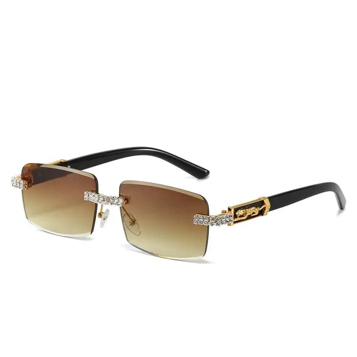 CHALK Nouvelles lunettes de soleil à la mode et personnalisées, serties de diamants, lunettes carrée
