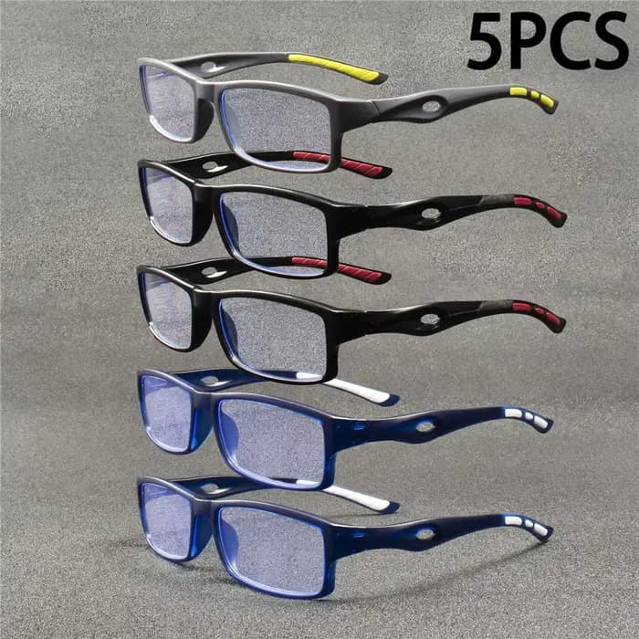 Lunettes de lecture rectangulaires sans Prescription, Style Sport, Anti-lumière bleue, à jante compl