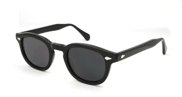 ESNBIE – lunettes De soleil ovales en acétate pour hommes et femmes, rondes, Vintage, à rivets, rétr
