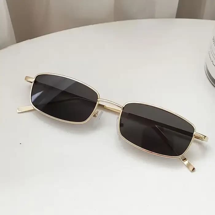 Petites lunettes de soleil rectangulaires pour hommes et femmes, lunettes de soleil carrées vintage,
