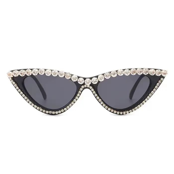 KLASSNUM-Lunettes de soleil yeux de chat vintage pour femmes, lunettes de soleil à monture diamantée
