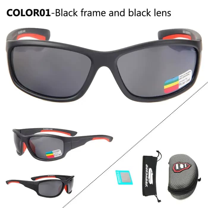 QUESHARK – lunettes de soleil polarisées pour hommes, pêche, randonnée, pêche, sport, cyclisme, Uv40