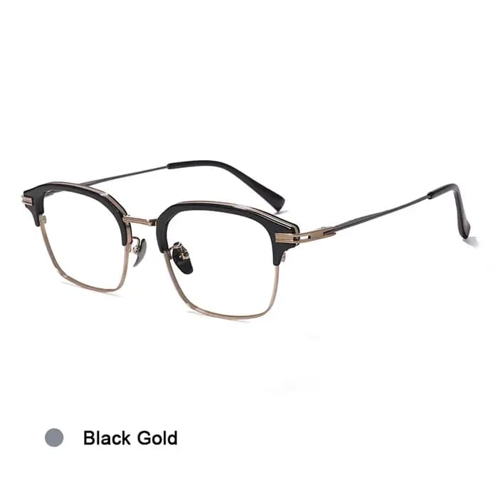 Réplique de luxe Design de marque Browline lunettes carrées cadre hommes lunettes d'affaires carrées