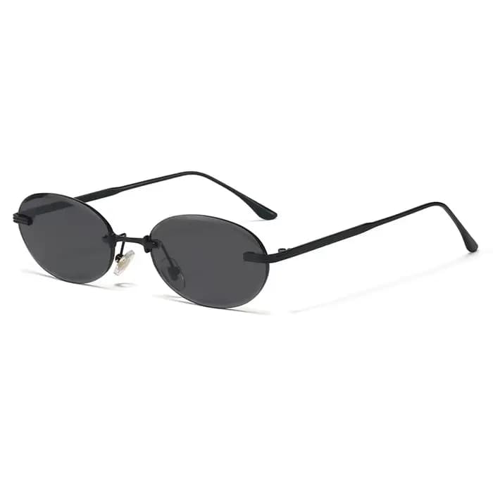 Les nouvelles lunettes ovales rétro Y2K élégantes et haut de gamme sans bordure sont des lunettes de