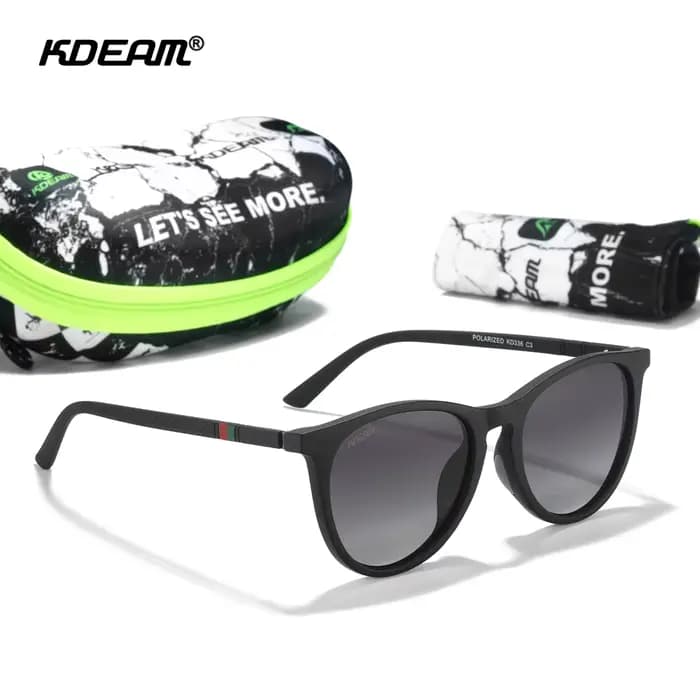KDEAM-Lunettes de soleil vintage pour femmes, verres polarisés, design simple, lumière réfléchie fil