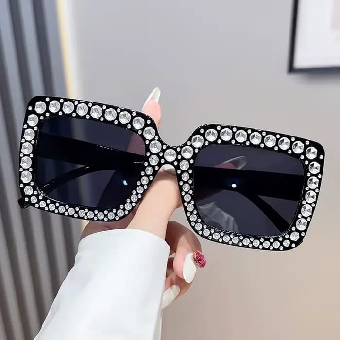 Mode diamant lunettes de soleil femmes hommes marque de luxe concepteur paillettes lunettes de solei
