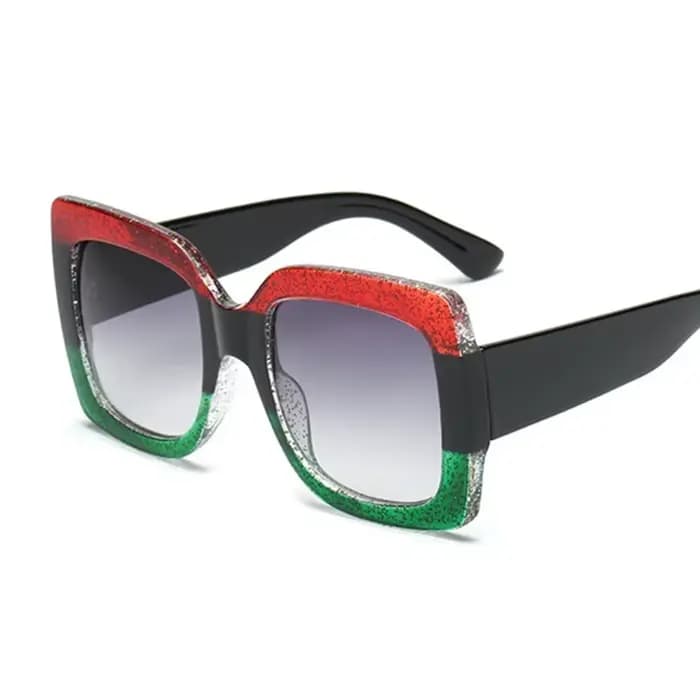 Respzed-Lunettes de soleil carrées pour femmes, verres transparents, trois couleurs, grand cadre, fê