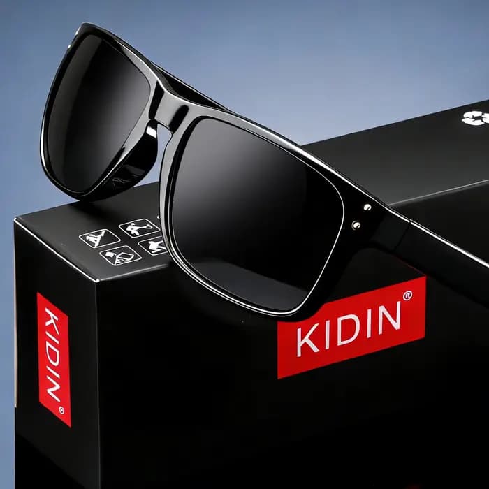 Nouvelles lunettes de soleil polarisées de luxe de haute qualité KIDIN 2026, carrées, pour sports de