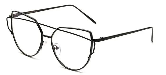 Lunettes œil de chat pour femmes, en alliage, Anti lumière bleue, pour myopie, verres transparents, 