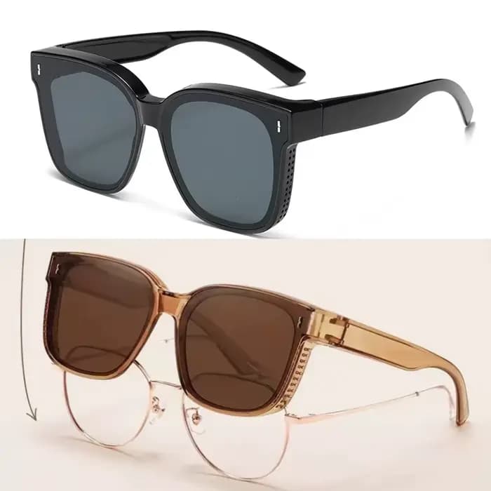 Lunettes de soleil carrées polarisées pour hommes et femmes, lunettes portables, lunettes de conduit