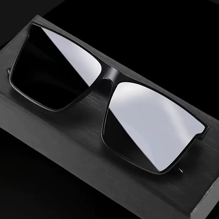 Lunettes carrées noires simples pour hommes et femmes, 1 pièce, pour hommes et femmes, voyage en ple