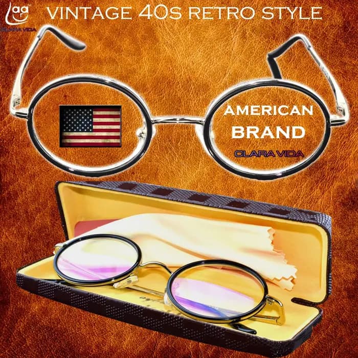 Lunettes de Lecture Rétro Classique en Titane Noble avec Boîte, 2021 = clara Vida, + 1 + 1.5 + 2 + 2