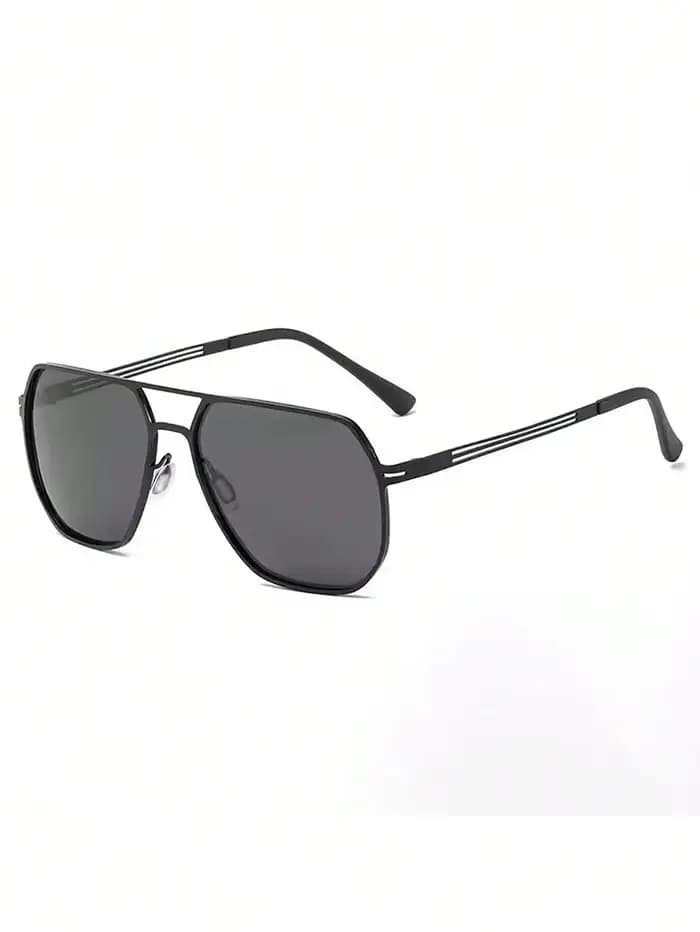 Lunettes de soleil métalliques surdimensionnées pour hommes, adaptées à un usage quotidien et à la c