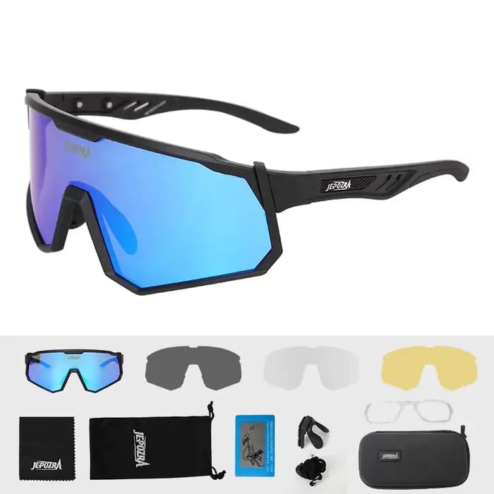 JEPOZRA – lunettes de cyclisme polarisées, photochromiques, pour Sports de plein air, VTT, lunettes 