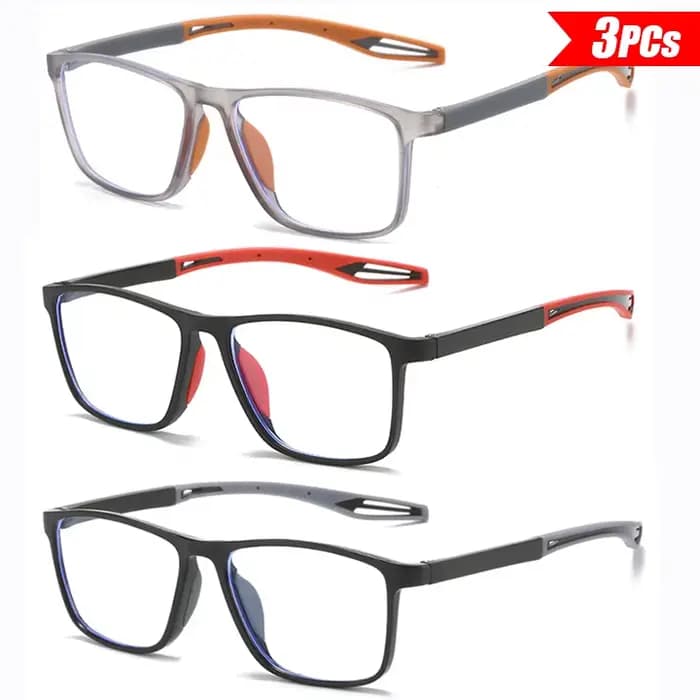 3 pièces lunettes de lecture hommes + 1.0 + 1.5 + 2.0 + 2.5 + 3.0 + 3.5 + 4.0 Anti bleu presbyte lun