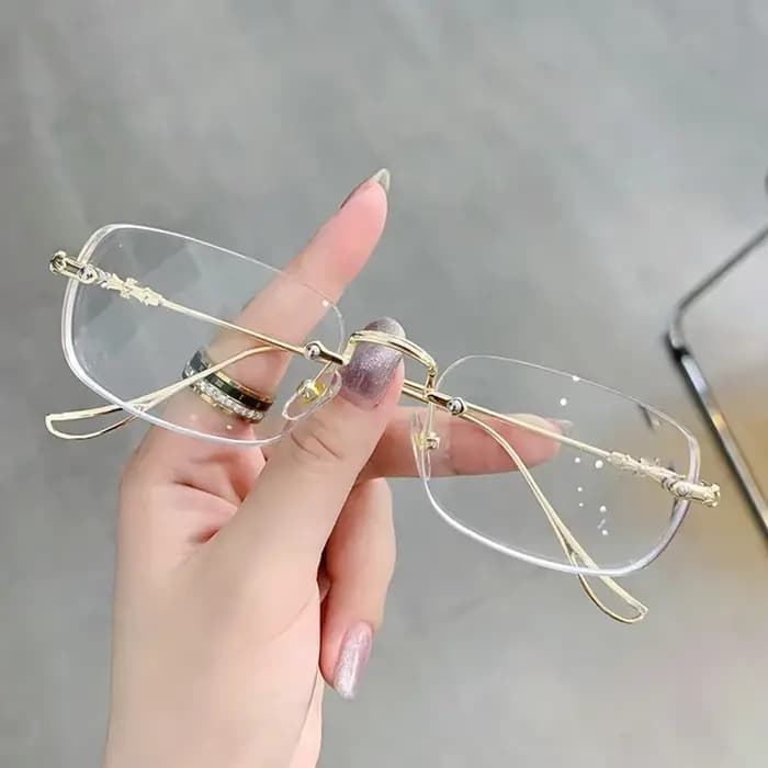 Lunettes carrées sans bords pour femmes et hommes, verres bloquant la lumière bleue, lunettes de sty