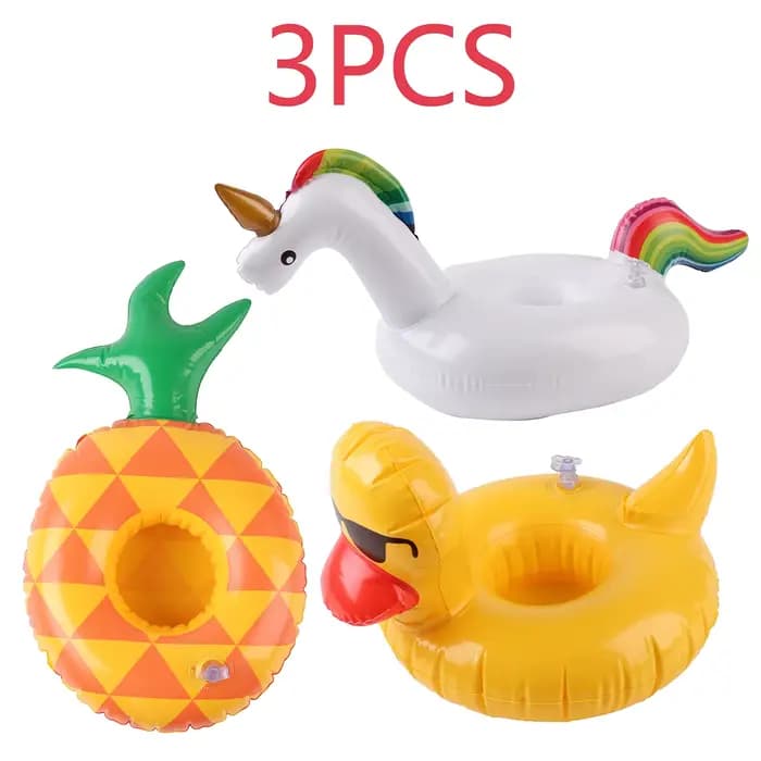 Lot de 3/6/12 supports de boissons gonflables pour piscine, porte-gobelets flottants, bouées porte-b