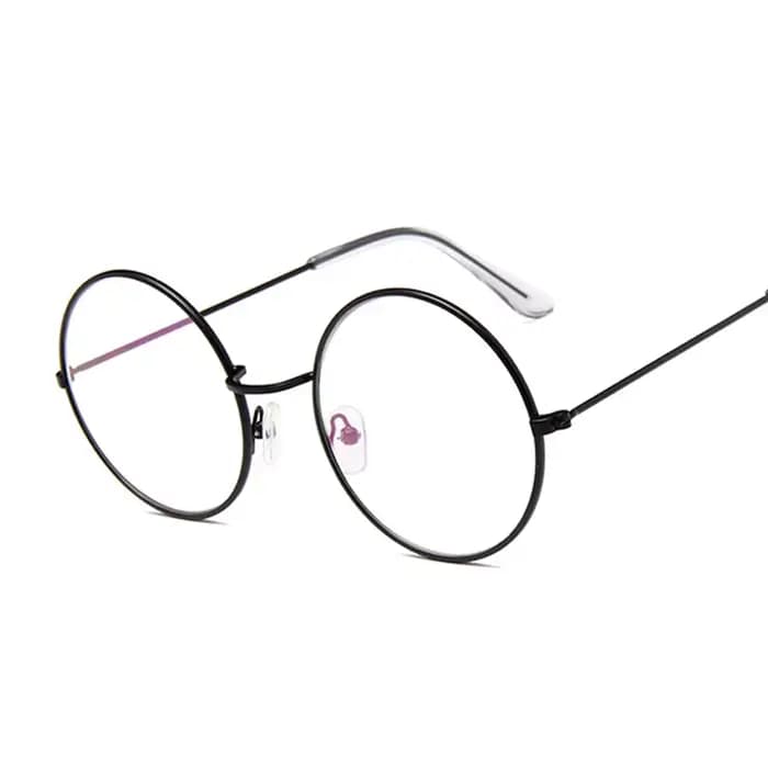 Lunettes rondes Vintage, verres transparents, mode or, monture métallique ronde, optique pour hommes