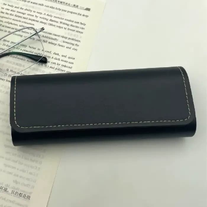 Étui à lunettes café vintage – Porte-lunettes portable léger, idéal pour les voyages et l'utilisatio