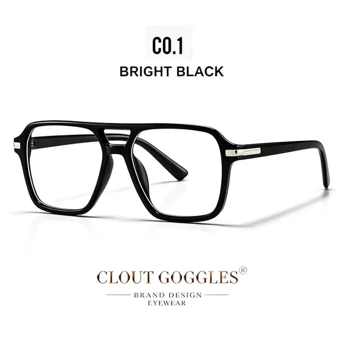 CLOUT GOGGLES Nouvelle Monture de Lunettes Tendance Homme Femme Cadre Carré Classique Verres Anti-Lu