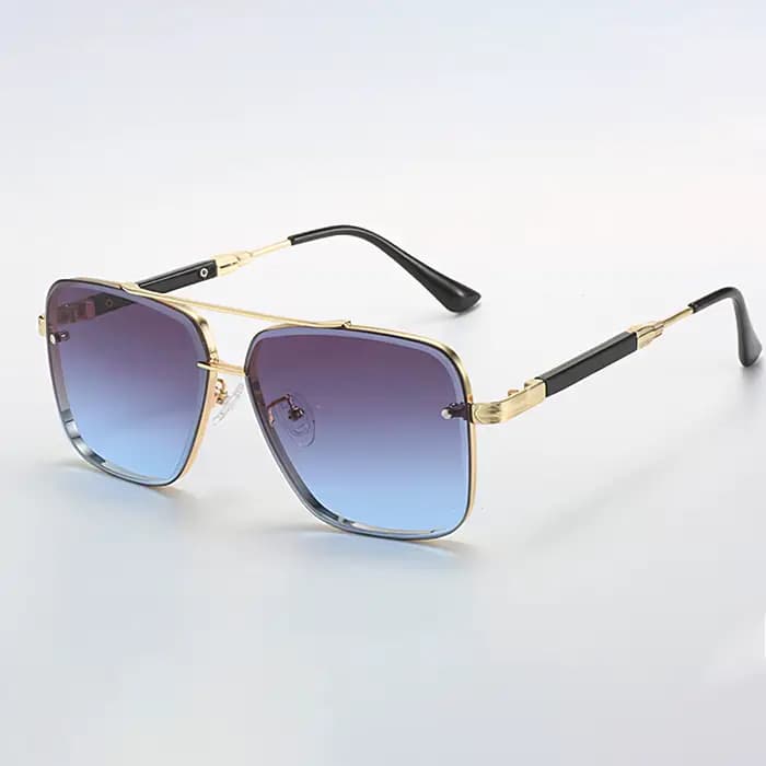 Lunettes de soleil vintage pour femmes, verres dégradés violets, lunettes de soleil carrées à la mod