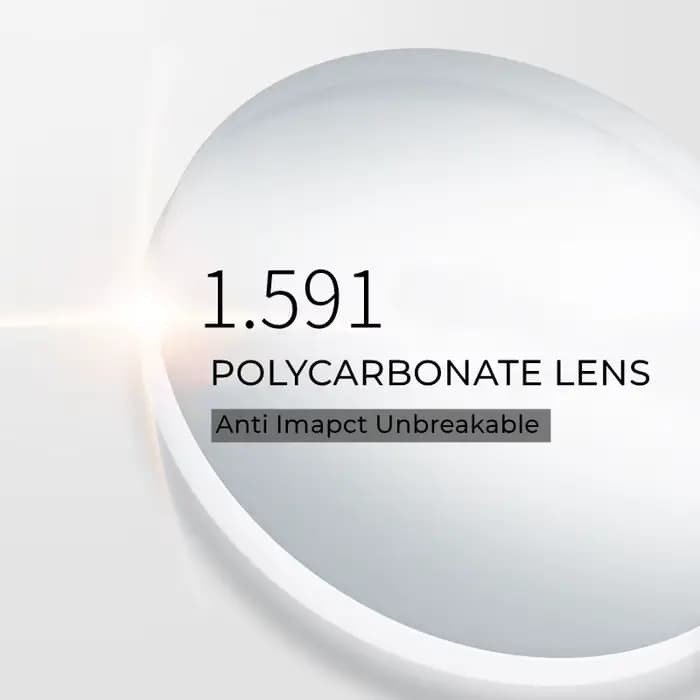 Lentilles en polycarbonate incassables, anti-impact, indice 1.591, bonnes lunettes pour le sport, gr