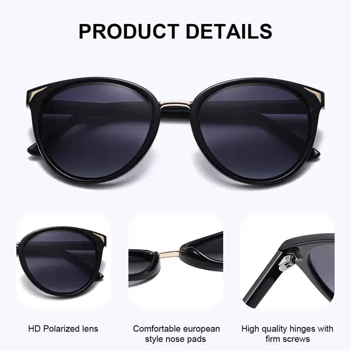 CATMONROE 1 pièces femmes lunettes de soleil couleur en option lentille ronde léger confort conduite