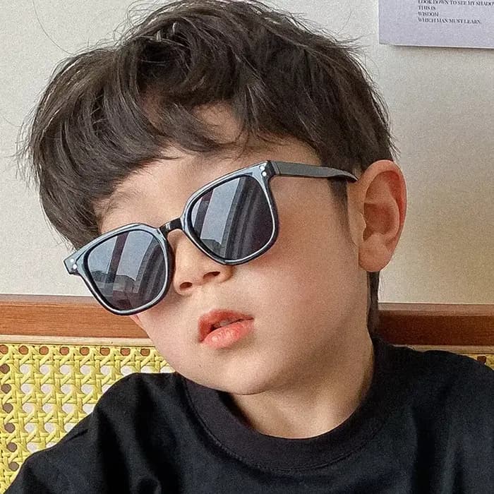Lunettes de soleil pour enfants Vintage carré UV400 lunettes de soleil en plein air mignon fille gar