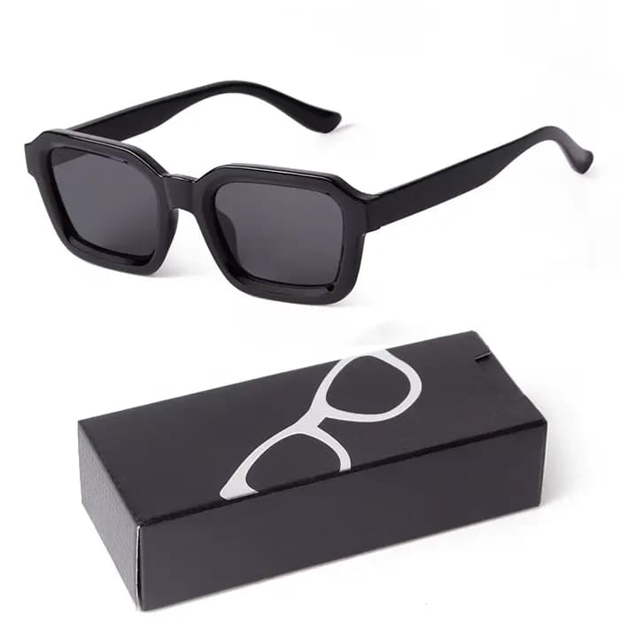 Lunettes de soleil carrées épaisses vintage pour femmes et hommes, monture petite écaille de tortue,