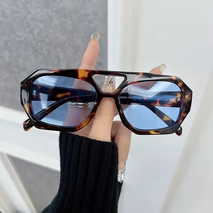 Nouvelles lunettes De soleil carrées femmes marque Designer mode léopard cadre lunettes De soleil fe