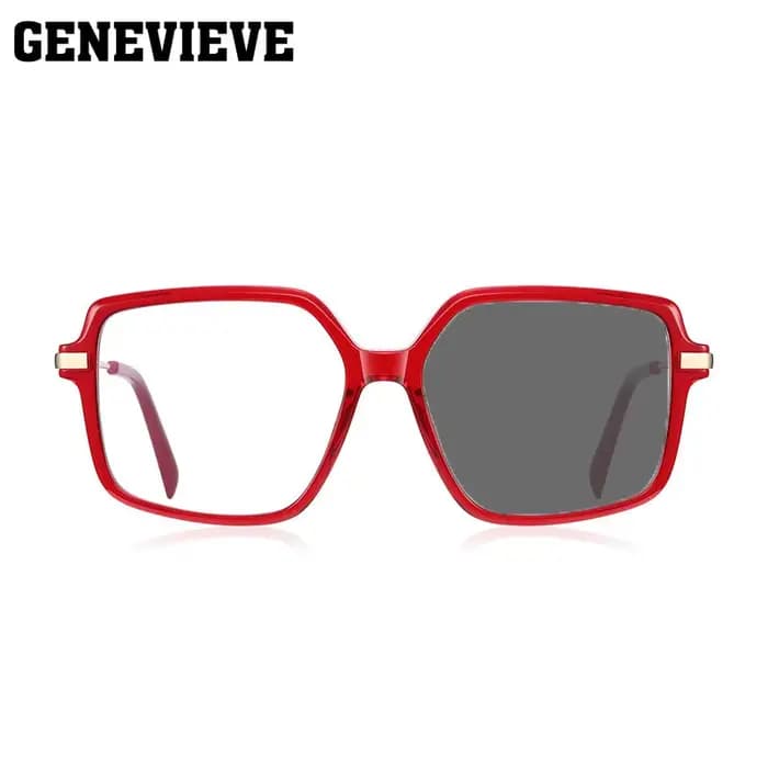 SENEVIEVE-Lunettes de soleil photochromiques anti-bleu à grand cadre, lunettes de soleil à base d'he