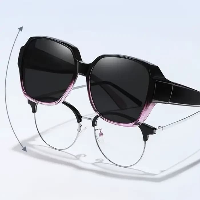 Lunettes de soleil myopie lunettes couverture lunettes de soleil polarisées pliant ajustement sur lu
