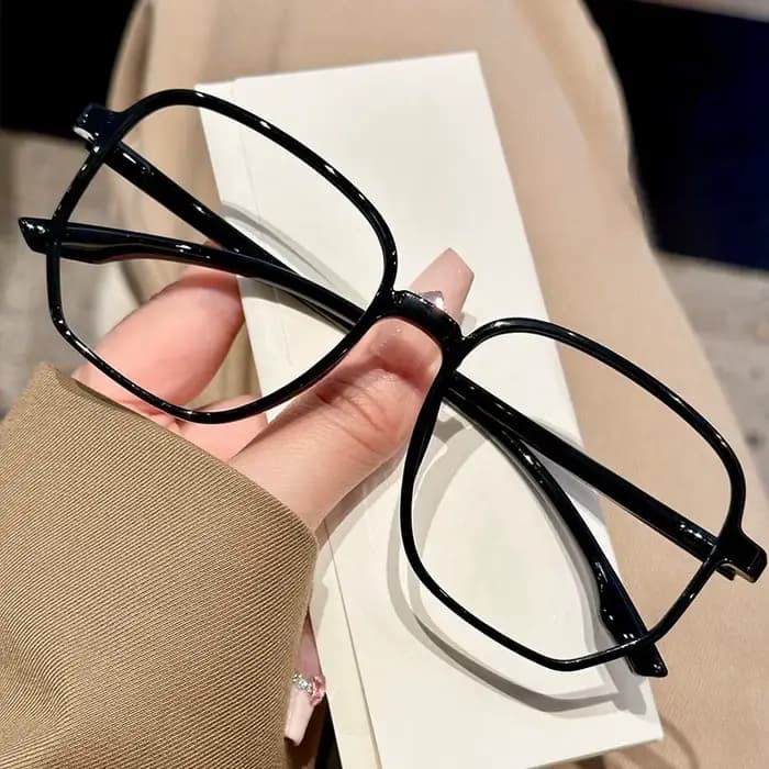 Lunettes à bords rectangulaires noires élégantes, unisexe, matériau léger, verres détachables, Desig