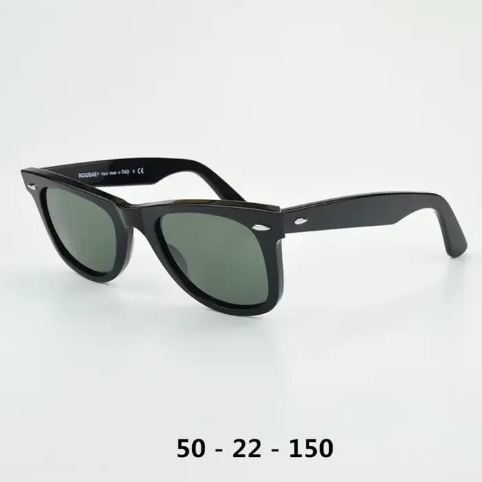 Lunettes de soleil classiques lentille en verre lunettes de soleil en acétate hommes Y-2140 Double r