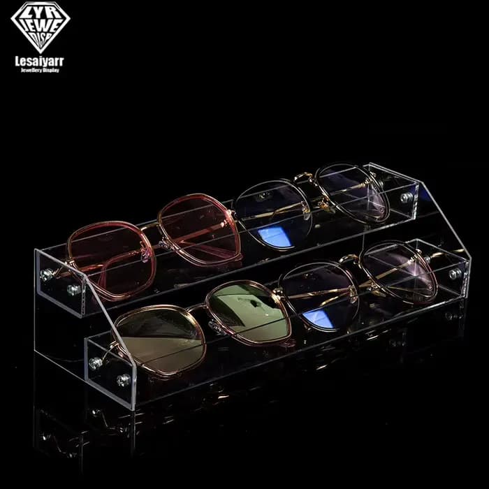 Acrylique 3/4/5/6/7 couches lunettes de soleil lunettes présentoirs lunettes étagère support cadre l