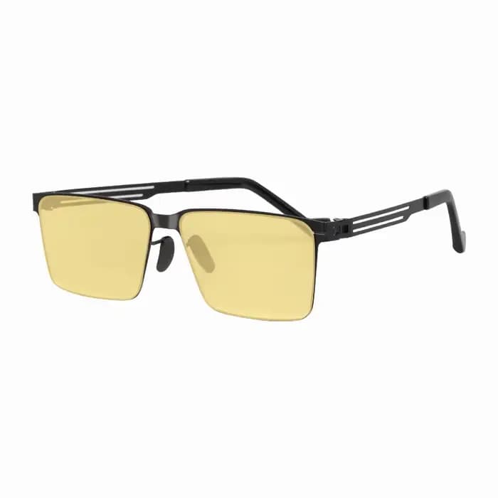 Lunettes de soleil photochromiques polarisées en métal ultraléger, nuances évidées à ressort carré, 
