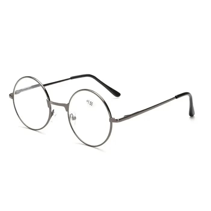 Lunettes de lecture flexibles portables à charnière à ressort en métal, rondes, ultra légères, en ré