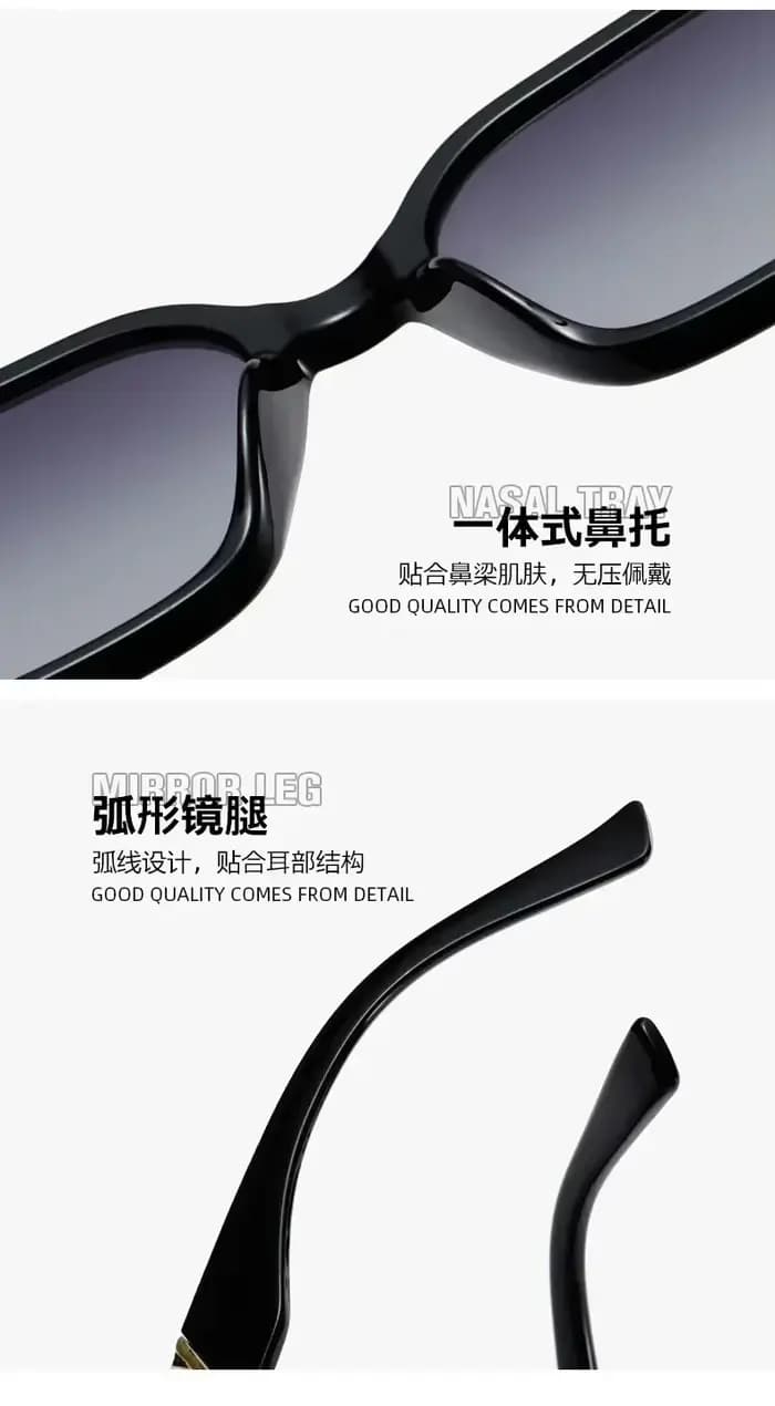 ChimBrand Designer Lunettes de soleil carrées pour femmes, Lunettes d'extérieur, Lettre, Lunettes de