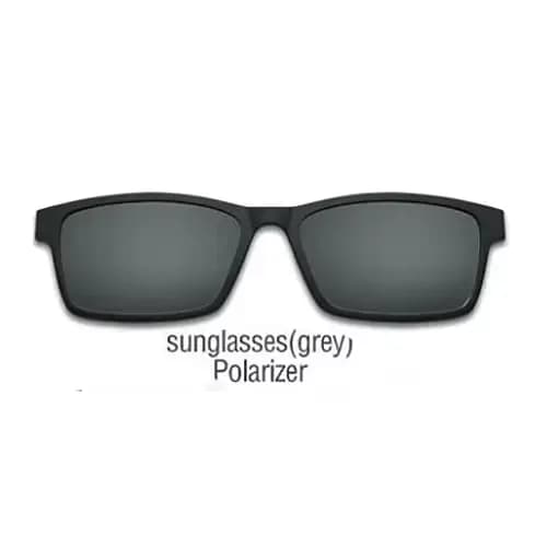 Lunettes de soleil à clip miroir pour hommes, lunettes polarisées, lentille 3D, personnalisé, contre