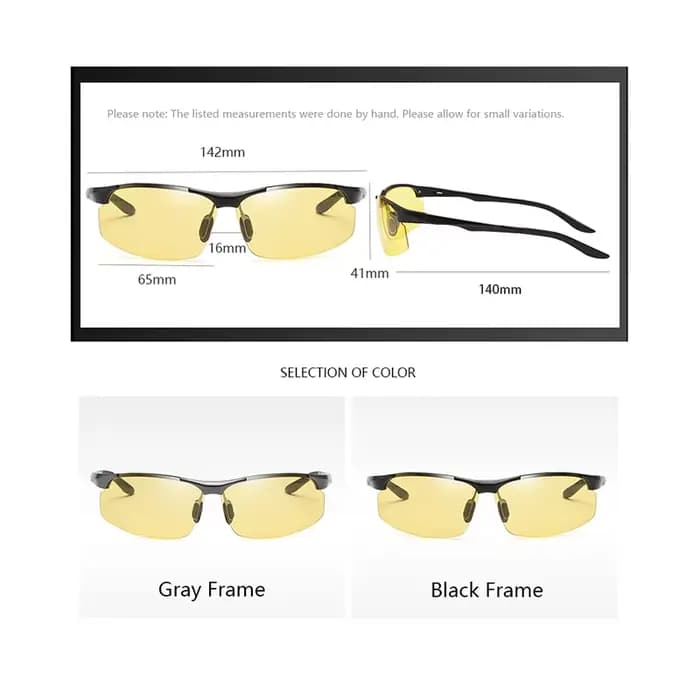 KATELUO-Lunettes de vision jour et nuit pour hommes, lunettes de voiture jaunes, lunettes de soleil 