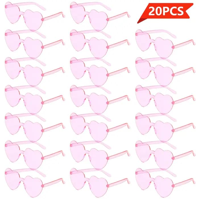 Lunettes de couleur gelée d'amour, lunettes décoratives de rassemblement, accessoires Photo pour hab
